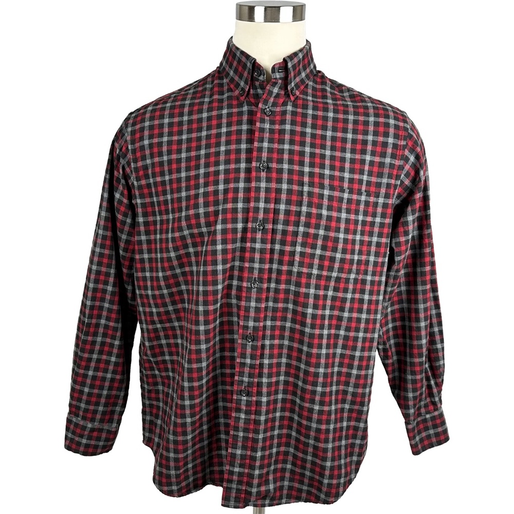 Red/Black/Gray Checkered Shirt (L)
